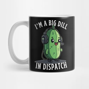 Funny Dispatcher Pun Gift for 911 Thin Gold Line First Responder Telecommunicators Mug